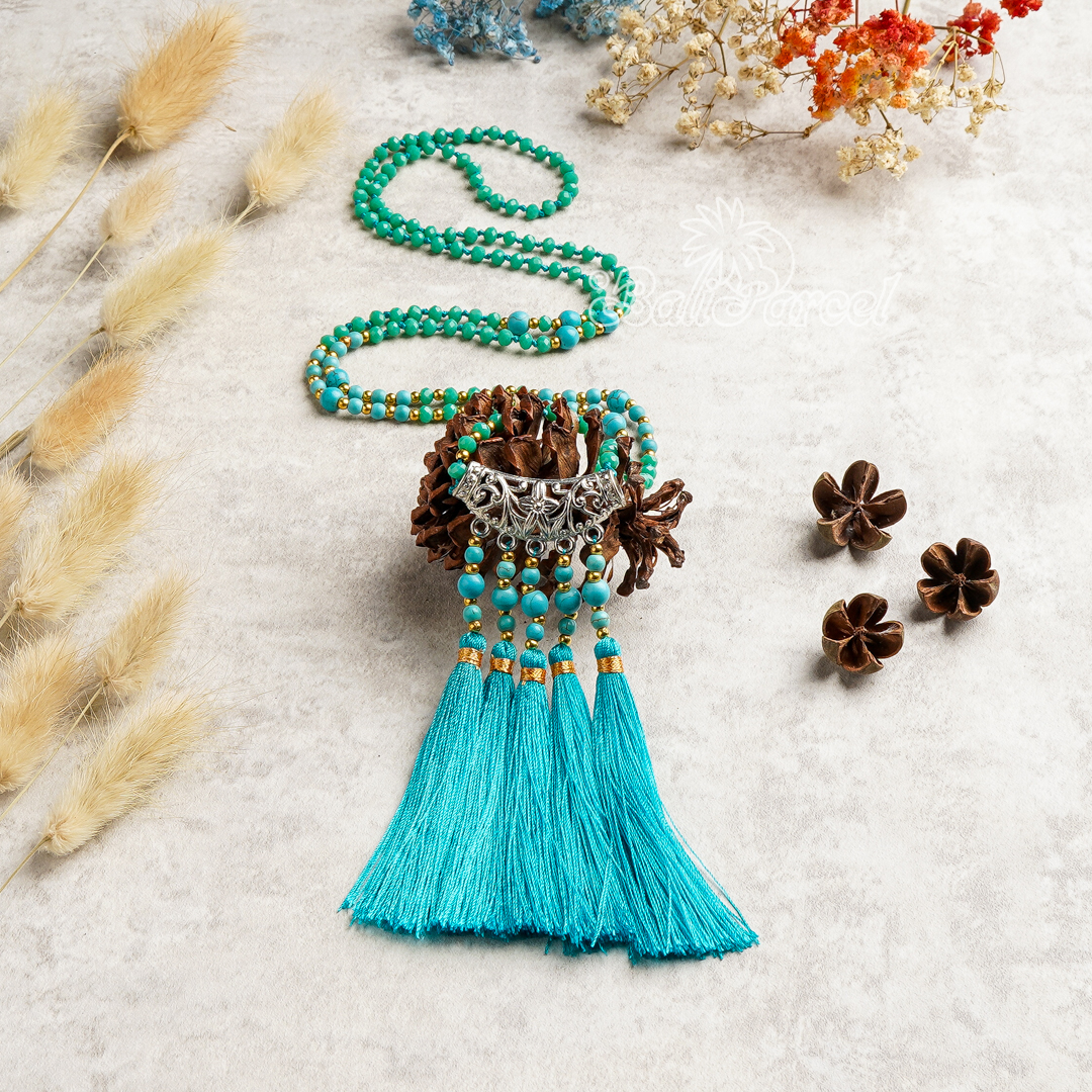 Flower Crystal Beads Necklace