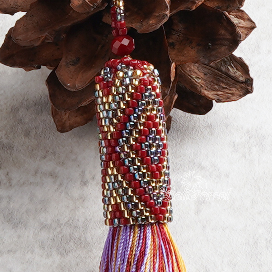 Japanese Beads With Tassel Necklace